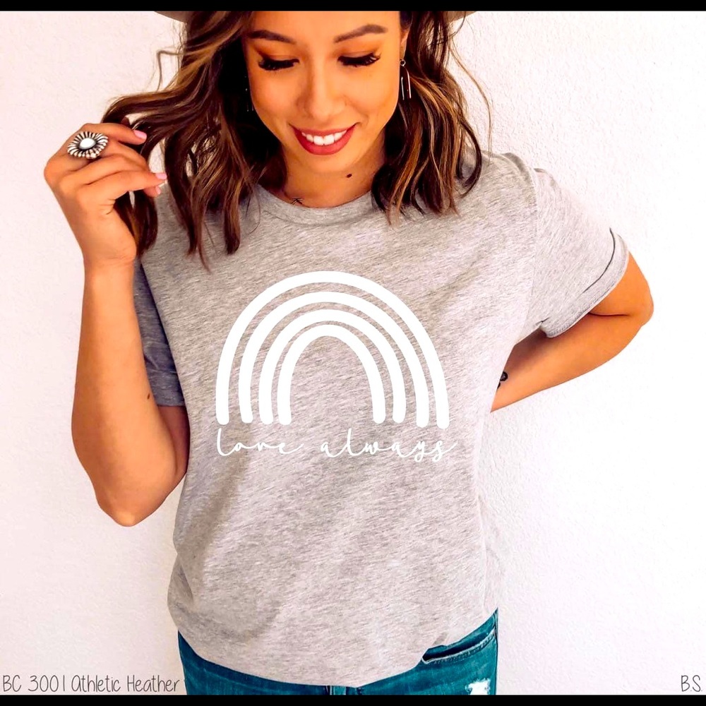 New! Love Always Rainbow Tee